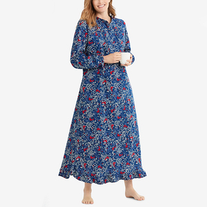 Camicie <span class=keywords><strong>da</strong></span> <span class=keywords><strong>Notte</strong></span> Eleganti in <span class=keywords><strong>Cotone</strong></span> a Maniche Lunghe per Donna, Nuova Taglia Grande, Pullover in Flanella, Vendita all'Ingrosso - Product Image 3