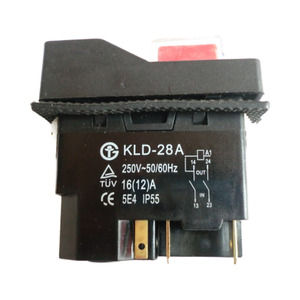 สวิตช์สว่าน DLK KLD-28A 5 ขา IP55 ปุ่มกดรีเลย์ แรงดันไฟฟ้า 20A กระแสสลับ  สภาพใหม่ - Product Image 1