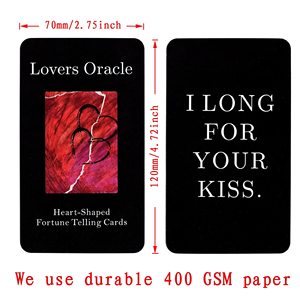 Vente en gros de cartes d'oracle d'amour personnalisées, jeu de 80 cartes, cartes de tarot pour les relations, cartes de divination des <span class=keywords><strong>flammes</strong></span> <span class=keywords><strong>jumelles</strong></span>, cartes en papier portables, OEM ODM - Product Image 2