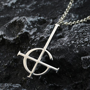 Collana con Ciondolo Ghoul <span class=keywords><strong>Senza</strong></span> <span class=keywords><strong>Nome</strong></span> in Acciaio Inossidabile per Uomo e Donna, Gioielli con Patch Ghost Band Grucifix Papa Emeritus - Product Image 4