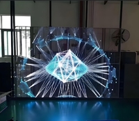 Écran LED HD en verre pour intérieur, panneau d'affichage numérique P3.91 7.82, 1000x500mm, écran transparent pour centres commerciaux, magasins de détail