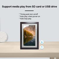 Cadre photo numérique WiFi Cloud personnalisé PROS 2026 de 15 pouces pour affichage NFT avec horloge, en acrylique, bois et plastique ABS