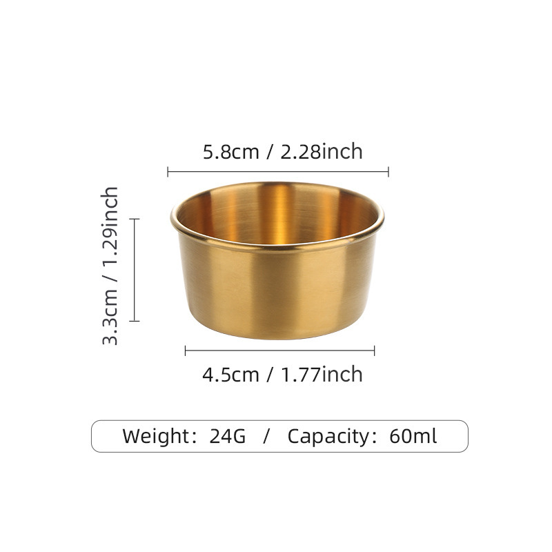 Oro -- Piatto per salsa da 60 ml