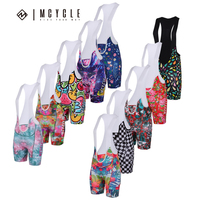 Mcycle-Cuissard à bretelles pour femme à motifs imprimés-Design coloré-Cuissard à bretelles d'été-Séchage rapide-Respirant-Short à bretelles chaud