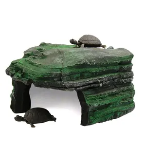 Aquarium-Kletterfelsen aus Kunstharz, Schildkröten-Unterschlupf, Sonneninsel, Aquarium-Dekoration - Product Image 1