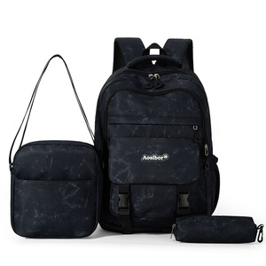 Custom Logo Trendy Design Backpack Set Teenager Schoolbag Casual School <b>Bags</b> Women Backpack - Product Image 2