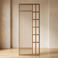 Paravent de séparation en acier inoxydable doré à structure grillagée pour bureau, espace de réception, panneau de séparation de pièce, décoration