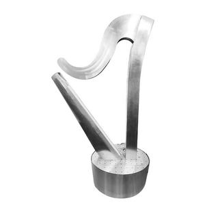Fontaine d'eau décorative de <span class=keywords><strong>jardin</strong></span> extérieure en acier inoxydable de haute qualité, personnalisée, en forme de harpe rectangulaire - Product Image 6