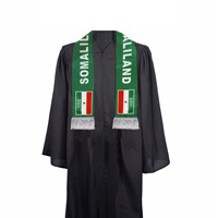Écharpes à franges personnalisées en gros pour les fans de football, produits de soutien, écharpe à franges avec drapeau national, écharpe avec drapeau de la Somalie