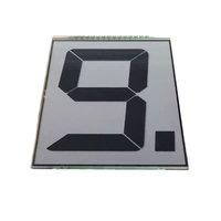 TN6-digit kustom 7 segmen layar LCD hitam latar belakang teks putih tampilan industri kode segmen dapat disesuaikan