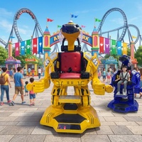 Équipement d'attraction Nouveau modèle 2026 Robot électrique pour enfants à chevaucher et à faire marcher, en fibre de verre et quincaillerie, 2 places Leduole