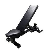 Banc de musculation multifonctionnel réglable avec roulettes pour exercices de musculation, presse à haltères et sit-ups