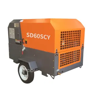 10bar 350cfm Cummins compressori diesel mining 145psi compressore a vite aria 92kw 10 m3/min compressore diesel compressore d'aria