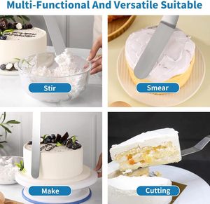 Kit de Decoración de Pasteles de 82 Piezas, Plato Giratorio Ecológico, Espátulas para Glaseado, Boquillas de Acero Inoxidable, <span class=keywords><strong>Nivelador</strong></span> de Pasteles, Raspadores - Product Image 4