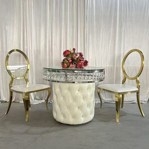 โต๊ะเค้กสแตนเลสทรงกลมสำหรับงานแต่งงาน งานอีเว้นท์ และงานปาร์ตี้ ขายส่ง - Product Image 1