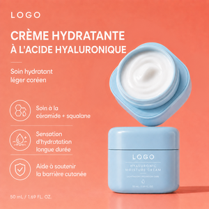 Crema Revitalizante Ligera ODM/OEM, Hidratación 24H, Suaviza la Piel Áspera, Calma el Enrojecimiento, Piel Sensible, Crema Hidratante con Ácido Hialurónico - Product Image 5