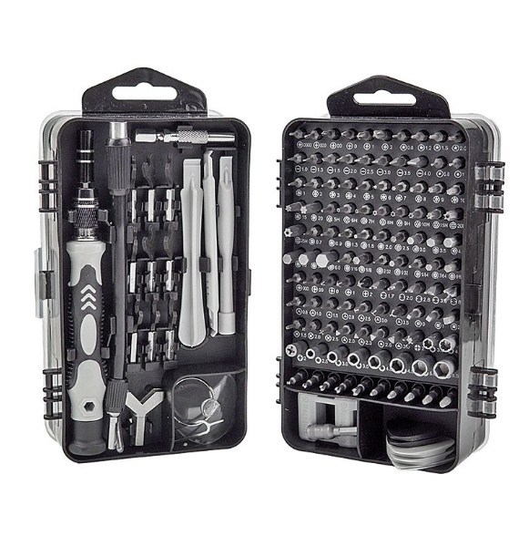 115pcs  in 1 Precision Cell Phone Repair Tool Kit Interchangeable Screwdriver Bits S2 Tool Steel Screwdriver Set