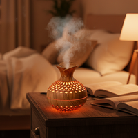 Portable Mini fleur brume humidificateur d'air diffuseur USB alimenté voiture bureau ménage aromathérapie dispositif veilleuse Ultra-silencieux
