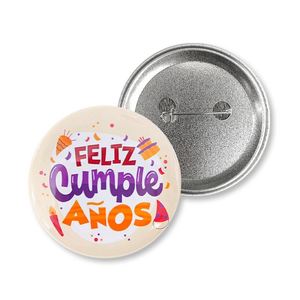Botones Decorativos de Feliz Cumpleaños en Español, Pin para Solapa, Decoración de Fiesta para Niños, Hombres o Mujeres Adultos - Product Image 1