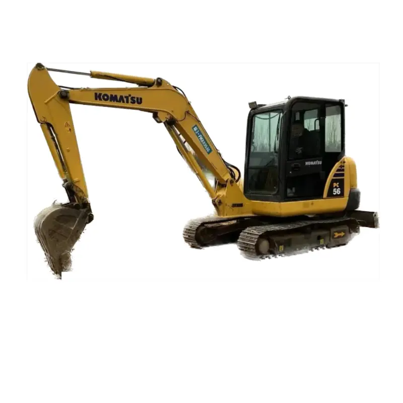 Komatsu รถขุด PC56 รถขุดขนาดเล็ก รถเครนมือสอง เครื่องตะขอขนาดเล็กส่งออก