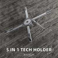 Nouveau support de produits technologiques créatifs, support pour ordinateur portable, 5 en 1, universel, rotation à 360°, en alliage d'aluminium E05, magnétique, pour bureau, voyage