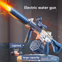 Summer Outdoor M416 Pistolet à eau de tir électrique entièrement automatique Jouet Blaster Éclairage Simulation de flamme avec matière plastique