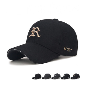 Gorra de béisbol bordada para hombre y mujer, tapa dura sencilla y versátil, letra R tridimensional, ala curva, cuadros de leopardo - Product Image 2