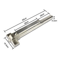 Serrure de porte coupe-feu en acier inoxydable 304 pour évacuation d'urgence, dispositif de sortie à barre tactile pour porte de sécurité