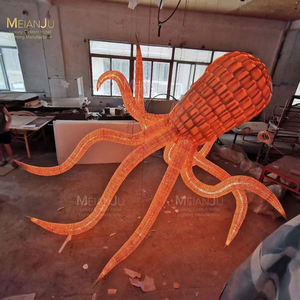 <span class=keywords><strong>Lustre</strong></span> à LED de style Art nouveau projet personnalisé en gros pour centre commercial hôtels <span class=keywords><strong>poulpe</strong></span> bois tranche rotin combinaison pendentif - Product Image 6