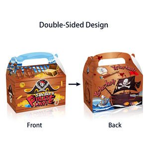 Huancai 12 PCS Pirate Treasure Party Bonbons Traiter Boîtes Papier Cadeau Gâteau Collations Goodies Boîte pour Enfants Fête D'anniversaire Fournitures - Product Image 3