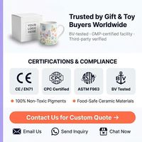 Kit de peinture pour tasses en céramique à personnaliser, certifié CE, non toxique, ensemble d'artisanat de poterie DIY pour enfants et adultes, usine OEM ODM