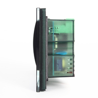 Interrupteur tactile intelligent MF Card DND à double connexion en verre trempé noir de conception d'usine la plus récente