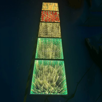 Neues Design Gehärtetes Spiegelglas 3D Infinity-Spiegel Funkelnder Hochzeits-Tanzboden DMX LED Sternenhimmel-Tanzfläche