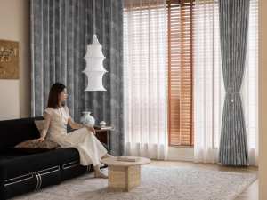 Rideaux occultants imperméables, couleur unie, taille personnalisée, <span class=keywords><strong>tissu</strong></span> de <span class=keywords><strong>rideau</strong></span> avec isolation <span class=keywords><strong>thermique</strong></span> pour la maison, l'hôtel, la chambre à coucher, le salon - Product Image 5