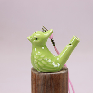 Bonitas artesanías de cerámica para niños, silbato de agua, pájaro estampado, cordón de juguete - Product Image 5
