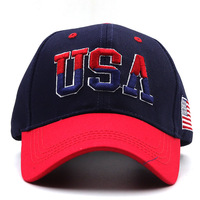 Casquette de baseball décontractée unisexe à 6 panneaux, brodée en 3D, avec nouvelle lettre USA, style européen-américain, pour l'été et l'extérieur, avec boucle métallique, 100%