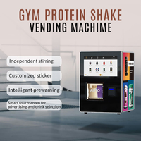 Mesin Penjual Kopi & Protein Shake Mini Desktop Layar Sentuh 18,5 inci Efisien, Fungsi Pembersihan Otomatis, Mendukung 4G/Wi-Fi