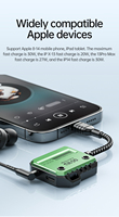 Adaptateur 3-en-1 Plextone GS1 pour tablette Pro, chargeur + USB-C vers prise casque 3,5 mm, écouteurs, musique, adaptateur de charge rapide PD haute résolution
