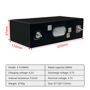 แบตเตอรี่ลิเธียมซันโวดา 3.7v 246ah แบบสามองค์ประกอบ (Ternary) รูปทรงปริซึม Ncm 248ah 280ah สำหรับยานยนต์ - Product Image 2