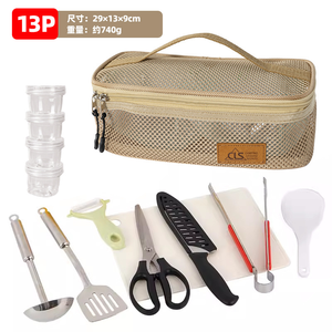 Ensemble d'ustensiles de <span class=keywords><strong>cuisine</strong></span> de <span class=keywords><strong>camping</strong></span> Kit d'ustensiles de <span class=keywords><strong>cuisine</strong></span> de <span class=keywords><strong>camping</strong></span> essentiels pour voiture Ensemble d'ustensiles de <span class=keywords><strong>cuisine</strong></span> de <span class=keywords><strong>camping</strong></span> en plein air Sac de pique-nique Outils Ensemble de fête de voyage - Product Image 3