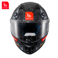 Casque de moto unisexe MT Premium certifié DOT Design rabattable avec boucle à dégagement rapide Matériau ABS Nouveau