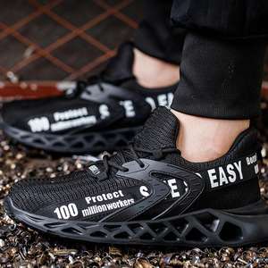 <span class=keywords><strong>LARNMERN</strong></span> Chaussures de sécurité respirantes antidérapantes et anti-chocs à bout en acier pour hommes et femmes Chaussures de sécurité d'été 200J - Product Image 5