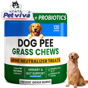 Herbe à pipi naturelle pour chien mâche avec probiotiques neutralisant l'urine pour les friandises de pelouse UT Gut Health prévenir les brûlures d'urine suppléments pour animaux de compagnie - Product Image 1