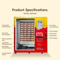 Distributeur automatique de sandwichs chauds JFP Commercial, 24h/24, en libre-service, pour petit-déjeuner, repas rapides et boîtes à lunch