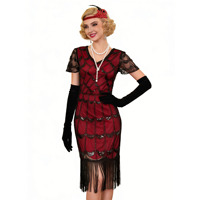 Costume vintage pour femmes avec paillettes, robe de flapper des années 1920, tenue de danse à franges, style Gatsby, vêtements de scène multicolores