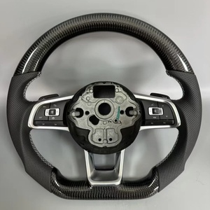 Volant en fibre de carbone pour Volkswagen <span class=keywords><strong>Golf</strong></span> Mk7 Mk6 Mk5 Mk4 7.5 Gti Polo Gts Gtd Gte GtR Passat Cc R-line 2015-2019 - Product Image 4