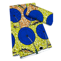 100% katun kain cetak lilin Afrika lilin nyata nyata kain Ankara Afrika 6 yard kain Loincloth Ghana