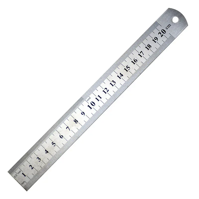 Custom Metal Ruler 30 cm 12 Inch Straight Stainless Steel Ruler Kit Measuring Tool with packing for Student School Office
