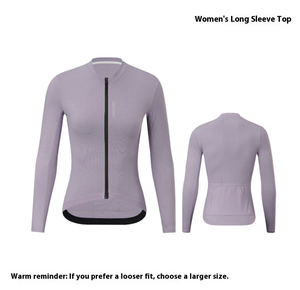 Ensemble de maillot de cyclisme personnalisé pour femme à manches longues, noir, rose, jaune, avec fermeture éclair intégrale et pantalon de vélo rembourré pour l'entraînement et le cyclisme - Product Image 1