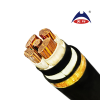 Câble d'alimentation électrique blindé moyenne tension, bandes de cuivre, blindage en acier, isolation PVC/XLPE, gaine PVC/PE, commande minimum 500m